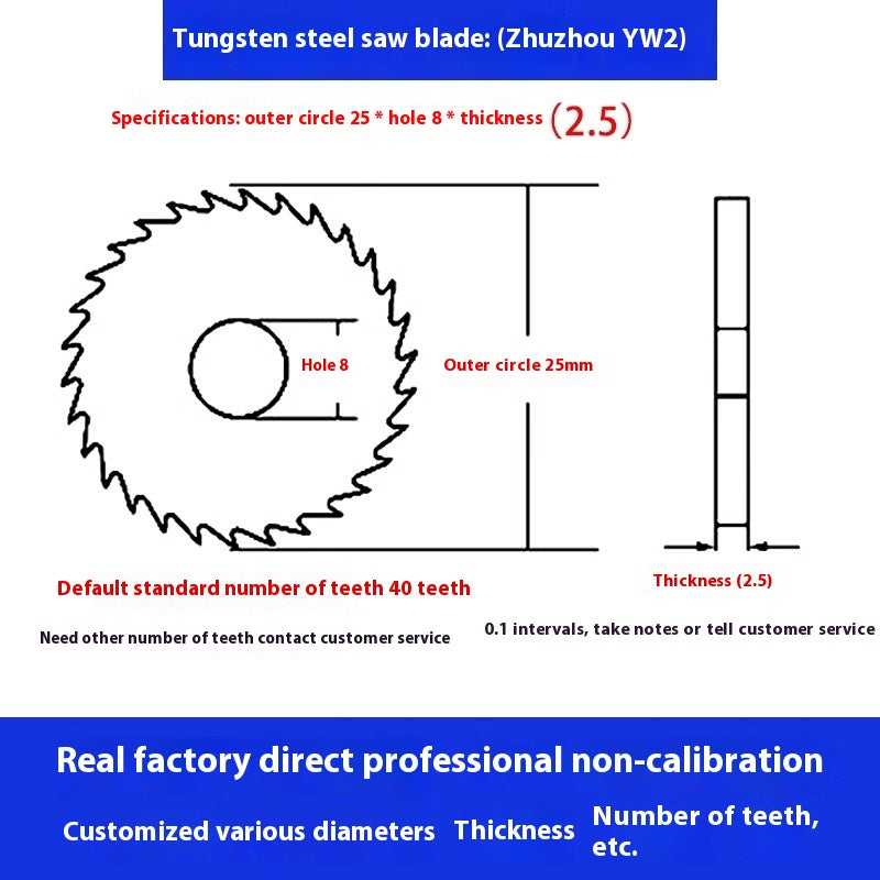 1142-Tungsten steel saw blade milling cutter ebony circular saw blade integral tungsten carbide saw blade outer diameter 20/30/40/60/80/100 Shandong Denso Pricision Tools Co.,Ltd.